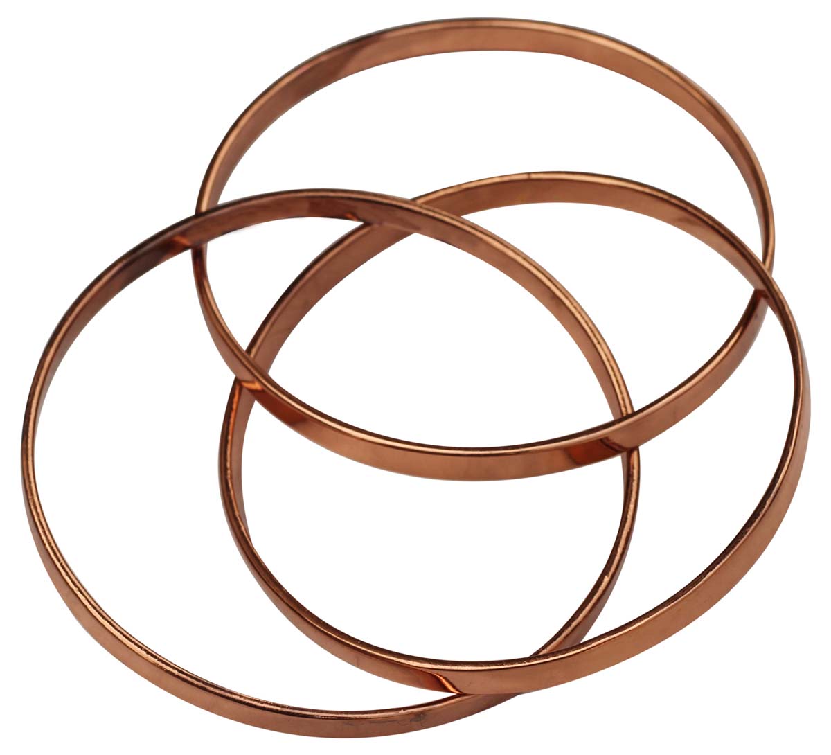 Wholesale Bracelets & Bangles – Set of 3 Bangles – Cast in Brass – Copper Color Finish - Unique Fashionable Jewelry Collection for Women/Teens